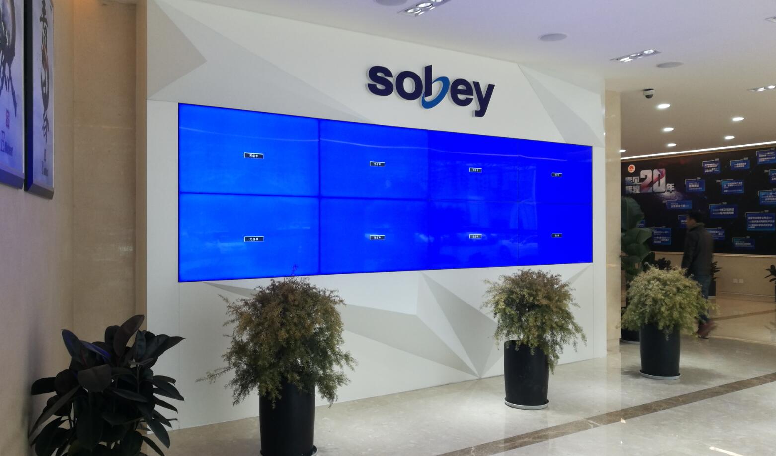 企业展厅展示55寸视频墙锐丽.jpg